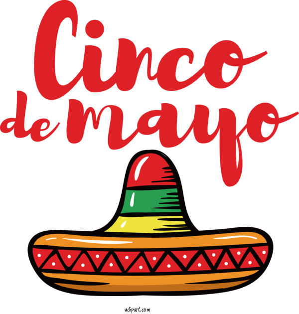 Free Holidays Line Meter Hat For Cinco De Mayo Clipart Transparent Background