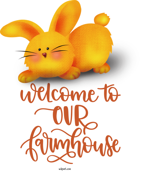Free Buildings Easter Bunny Logo Yellow For Farmhouse Clipart Transparent Background