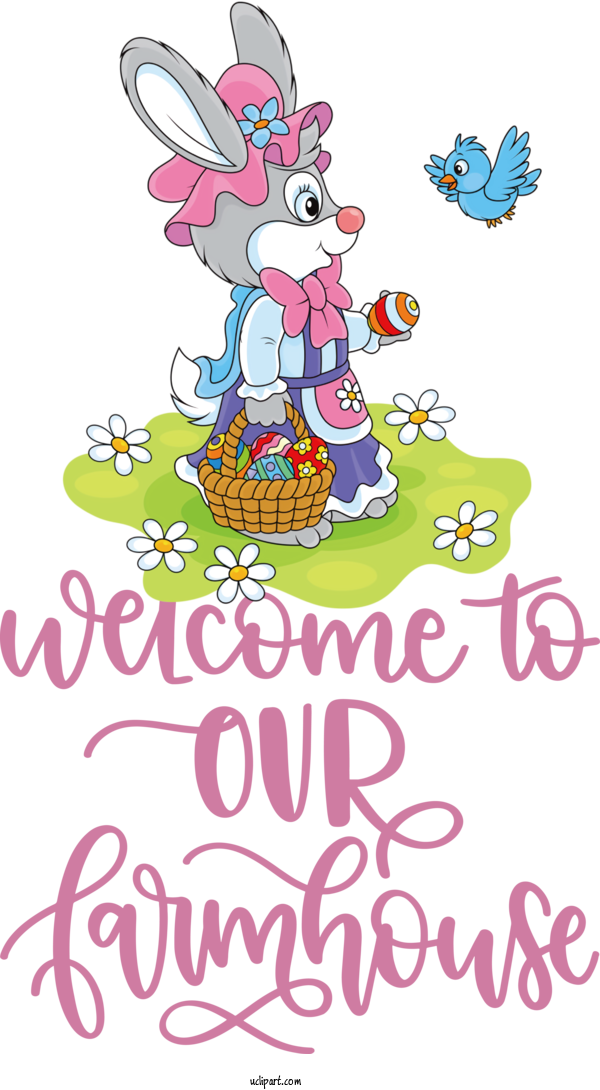 Free Buildings Easter Bunny Cartoon Easter Bilby For Farmhouse Clipart Transparent Background