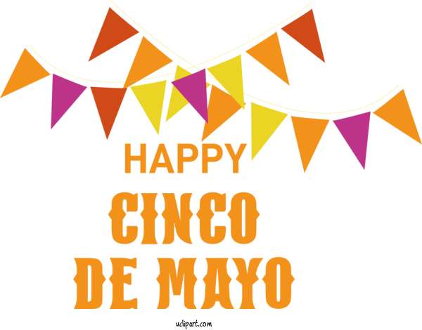 Free Holidays Logo Design Yellow For Cinco De Mayo Clipart Transparent Background