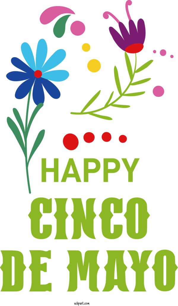 Free Holidays Floral Design Plant Stem Design For Cinco De Mayo Clipart Transparent Background