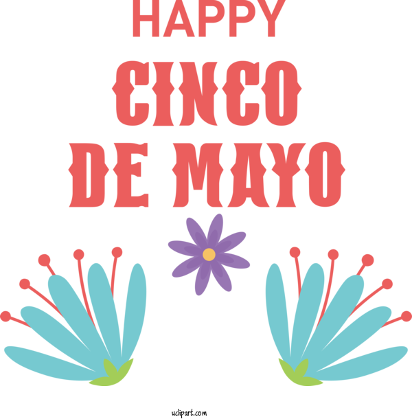 Free Holidays Floral Design Leaf Logo For Cinco De Mayo Clipart Transparent Background