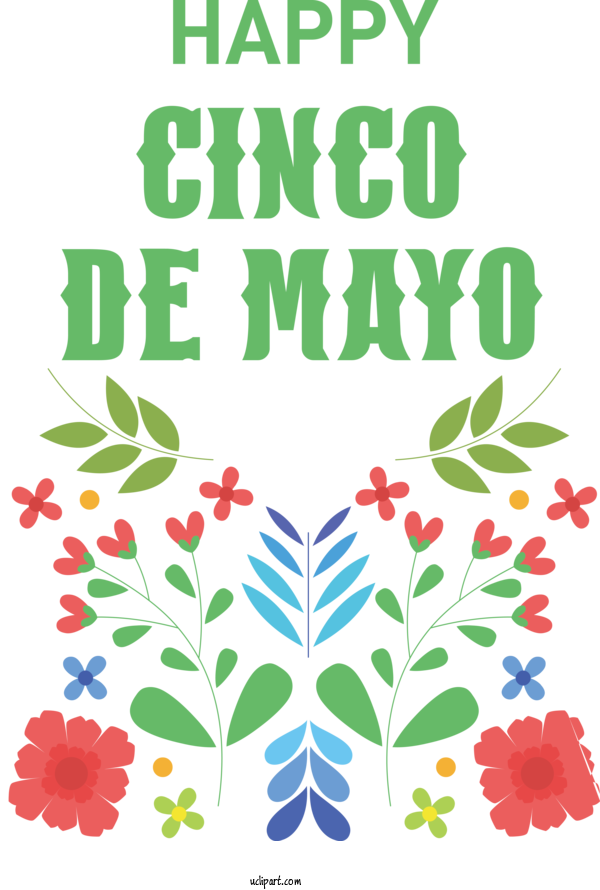 Free Holidays Leaf Design Floral Design For Cinco De Mayo Clipart Transparent Background