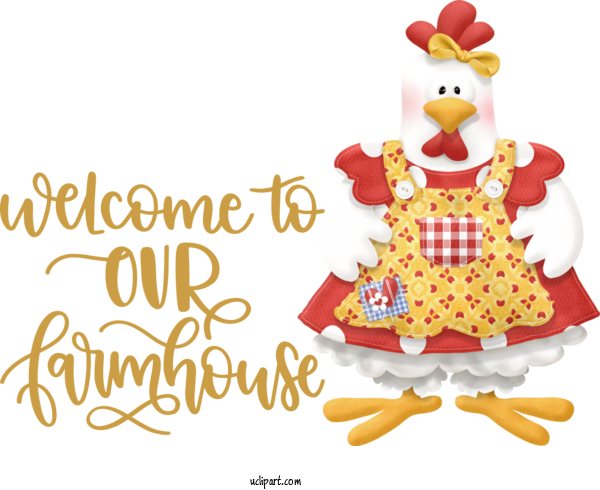 Free Buildings Chicken Christmas Day Rubber Chicken For Farmhouse Clipart Transparent Background