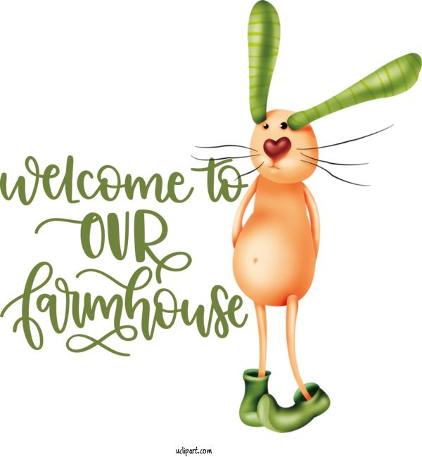 Free Buildings Easter Bunny Hares Cartoon For Farmhouse Clipart Transparent Background