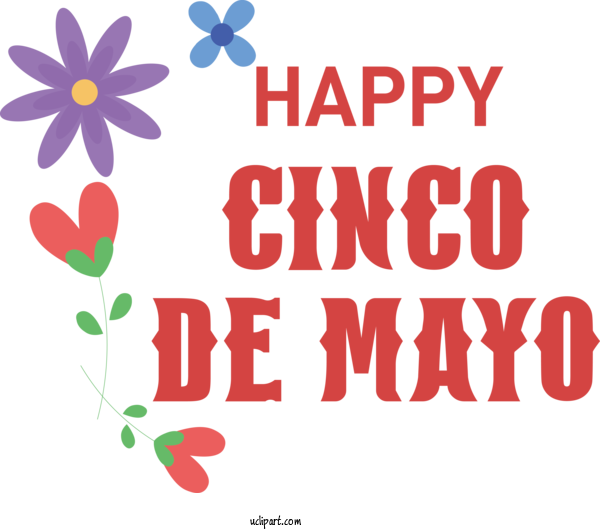 Free Holidays Logo Floral Design Design For Cinco De Mayo Clipart Transparent Background