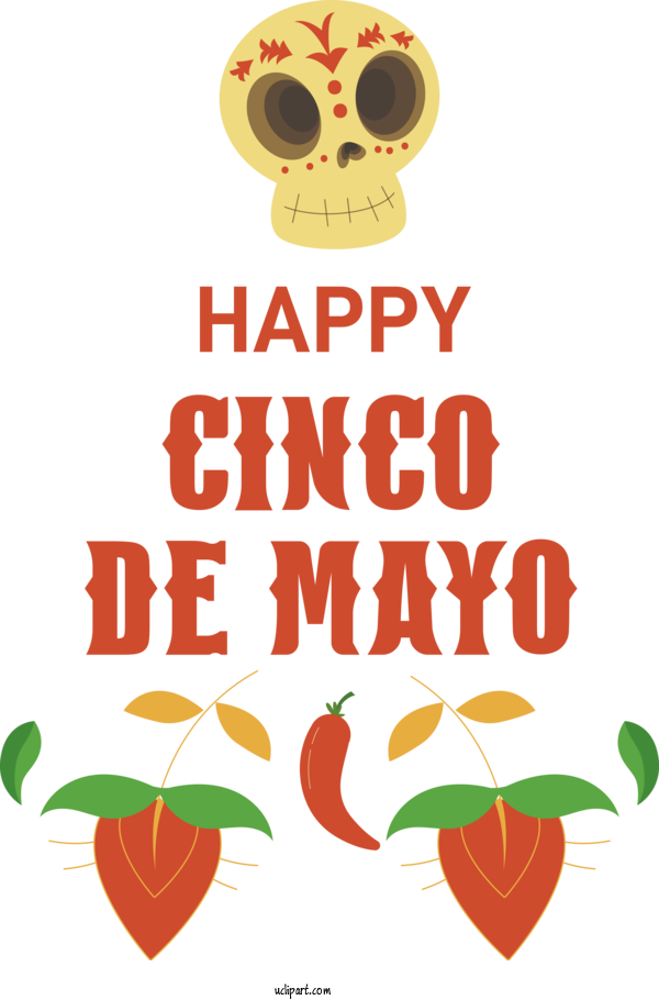 Free Holidays Cartoon Line Flower For Cinco De Mayo Clipart Transparent Background