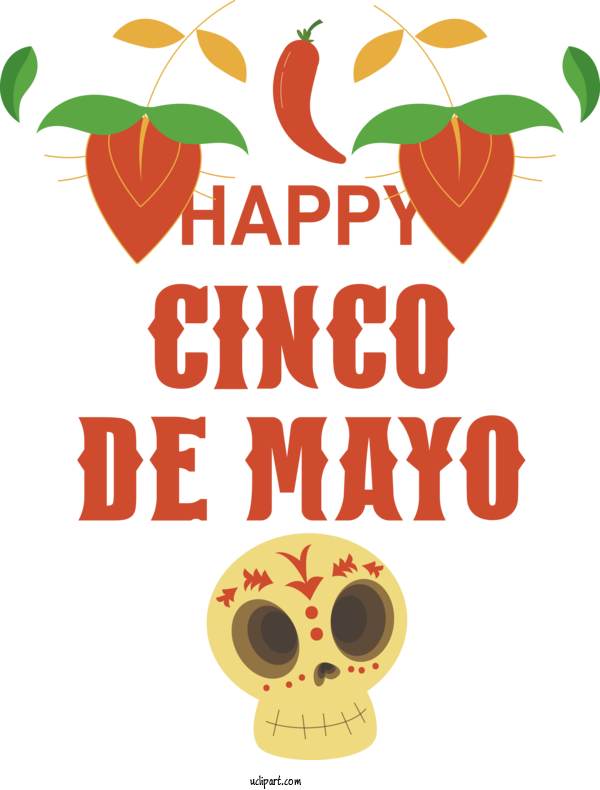 Free Holidays Logo Cartoon Line For Cinco De Mayo Clipart Transparent Background