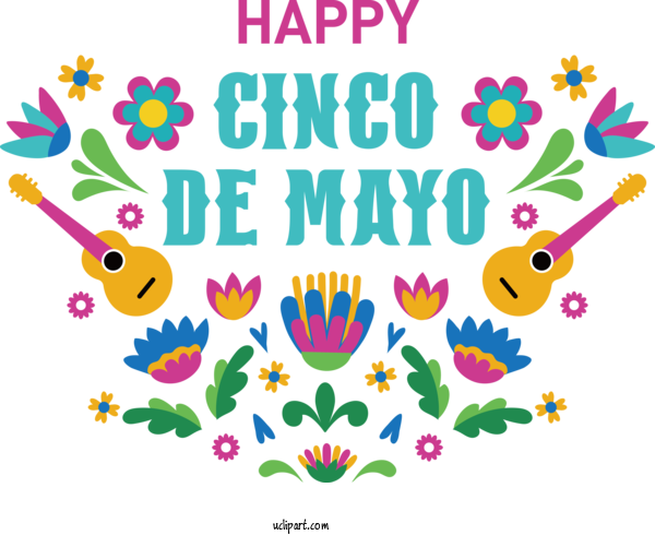 Free Holidays Floral Design Meter Design For Cinco De Mayo Clipart Transparent Background