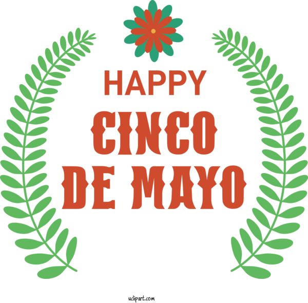 Free Holidays Leaf Logo Line For Cinco De Mayo Clipart Transparent Background