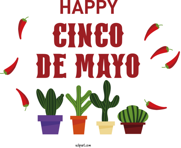 Free Holidays Flower Plant Stem Logo For Cinco De Mayo Clipart Transparent Background