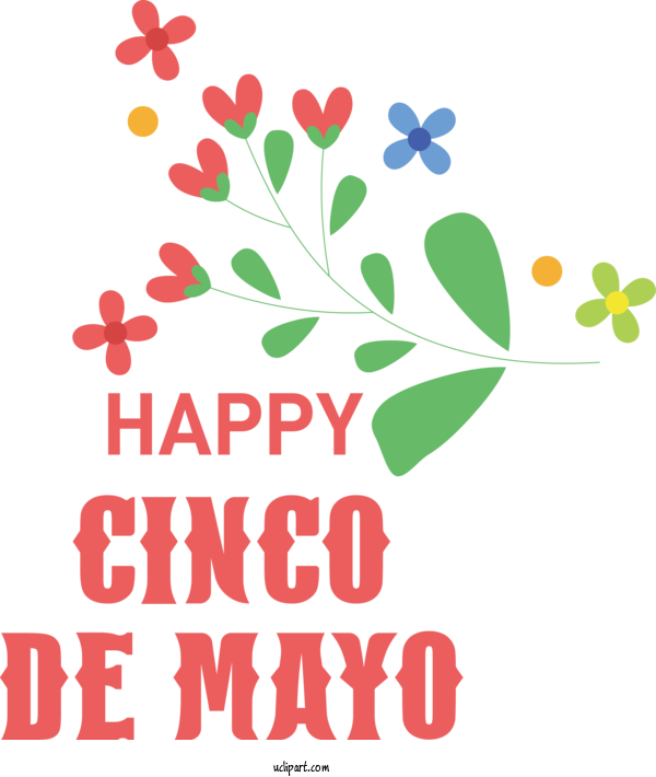 Free Holidays Logo Floral Design Petal For Cinco De Mayo Clipart Transparent Background