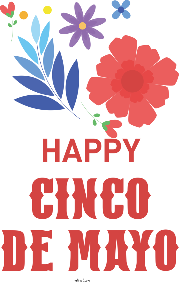 Free Holidays Floral Design Cut Flowers Design For Cinco De Mayo Clipart Transparent Background