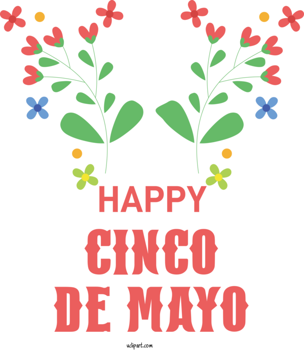 Free Holidays Floral Design Line Design For Cinco De Mayo Clipart Transparent Background