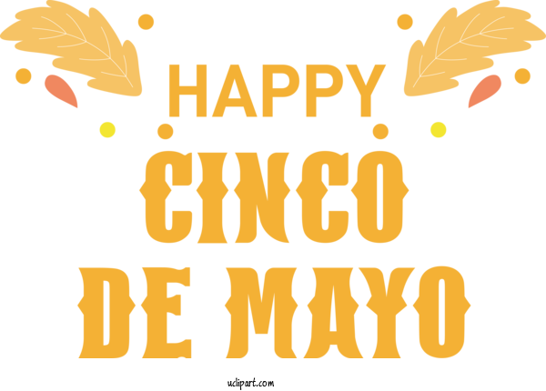 Free Holidays Logo Commodity Yellow For Cinco De Mayo Clipart Transparent Background