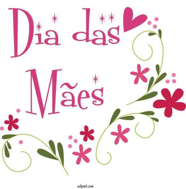 Free Holidays Floral Design Leaf Plant Stem For Dia Das Maes Clipart Transparent Background