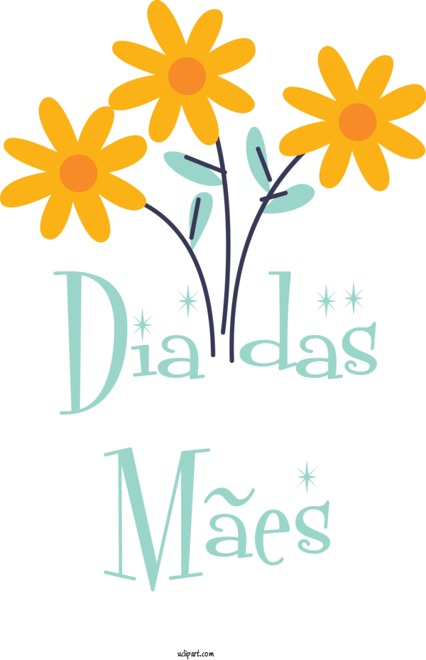 Free Holidays Floral Design Plant Stem Flower For Dia Das Maes Clipart Transparent Background