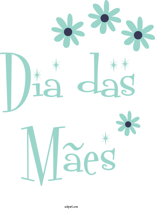Free Holidays Floral Design Design Logo For Dia Das Maes Clipart Transparent Background
