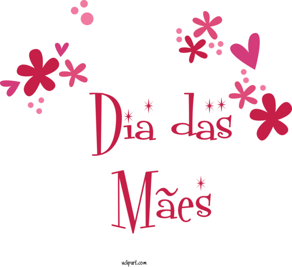 Free Holidays Design Floral Design Logo For Dia Das Maes Clipart Transparent Background