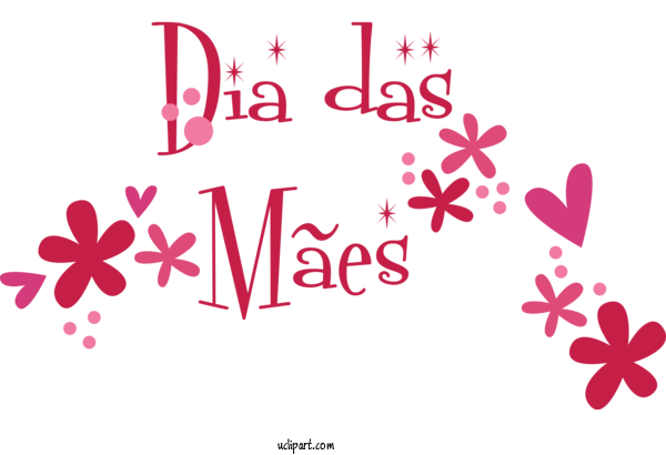 Free Holidays Floral Design Design Logo For Dia Das Maes Clipart Transparent Background