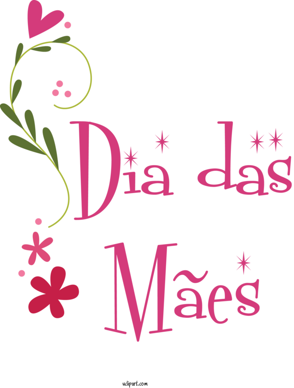 Free Holidays Floral Design Logo Flower For Dia Das Maes Clipart Transparent Background