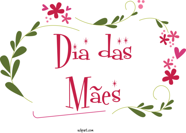 Free Holidays Leaf Floral Design Plant Stem For Dia Das Maes Clipart Transparent Background