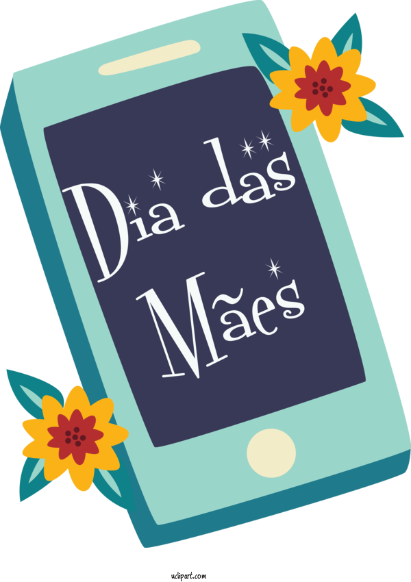 Free Holidays Logo Floral Design Yellow For Dia Das Maes Clipart Transparent Background