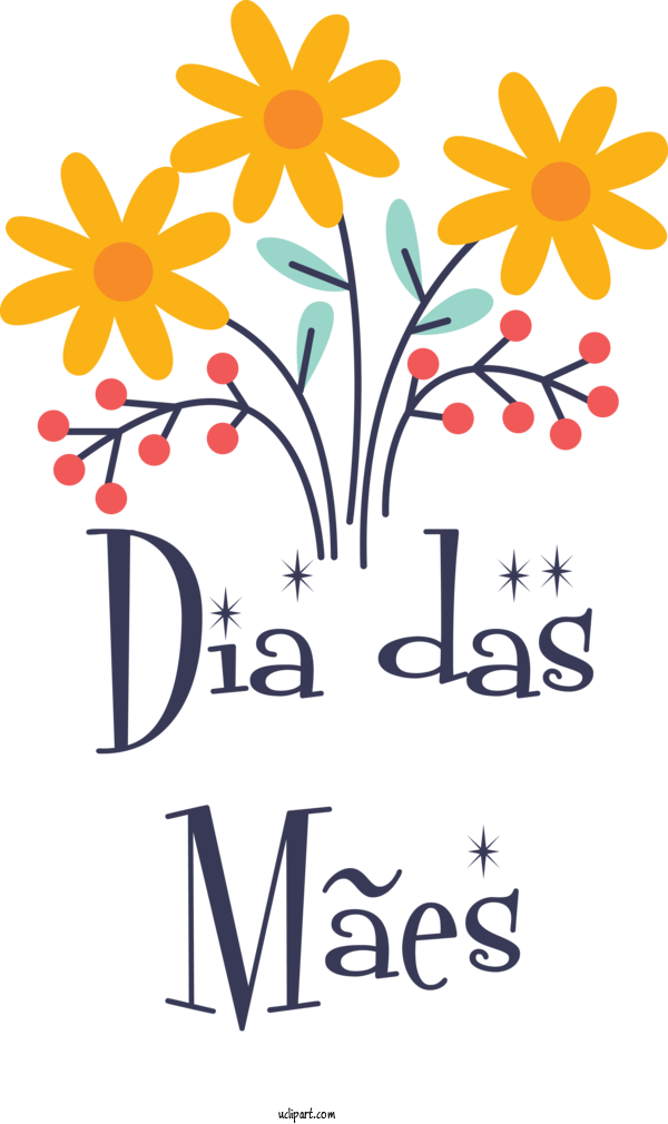 Free Holidays Floral Design Design Cut Flowers For Dia Das Maes Clipart Transparent Background