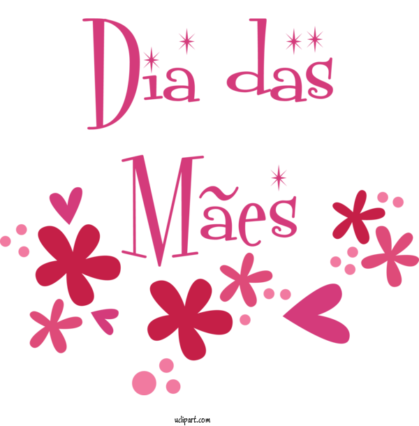 Free Holidays Floral Design Design Line For Dia Das Maes Clipart Transparent Background