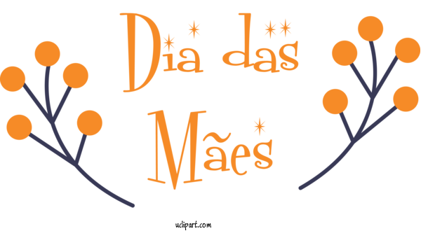 Free Holidays Logo Design Line For Dia Das Maes Clipart Transparent Background