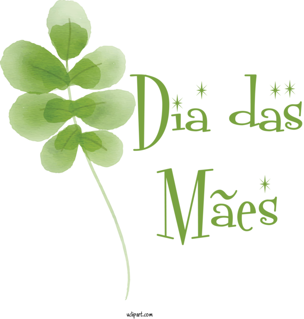Free Holidays Leaf Plant Stem Green For Dia Das Maes Clipart Transparent Background