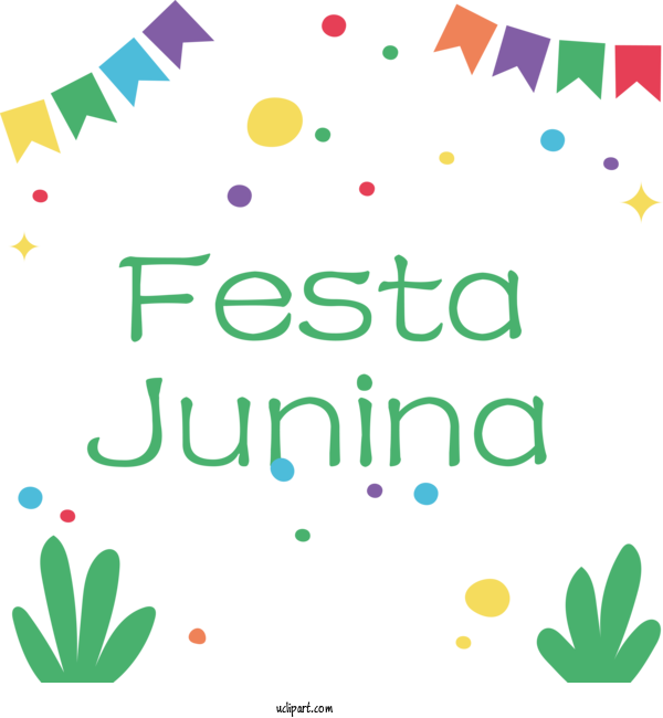 Free Holidays Leaf Text Design For Brazilian Festa Junina Clipart Transparent Background