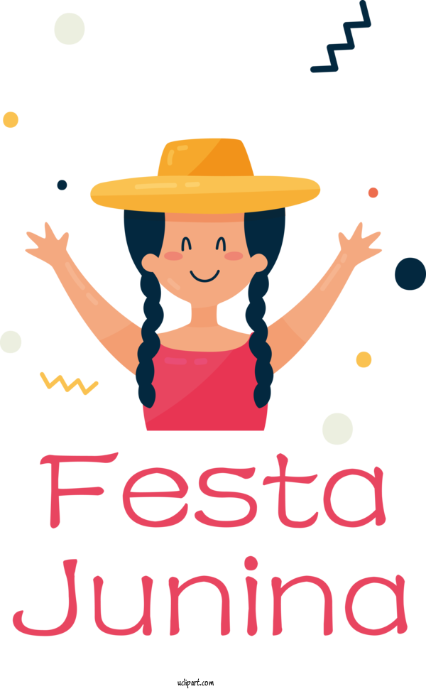 Free Holidays Hat Cartoon Logo For Brazilian Festa Junina Clipart Transparent Background