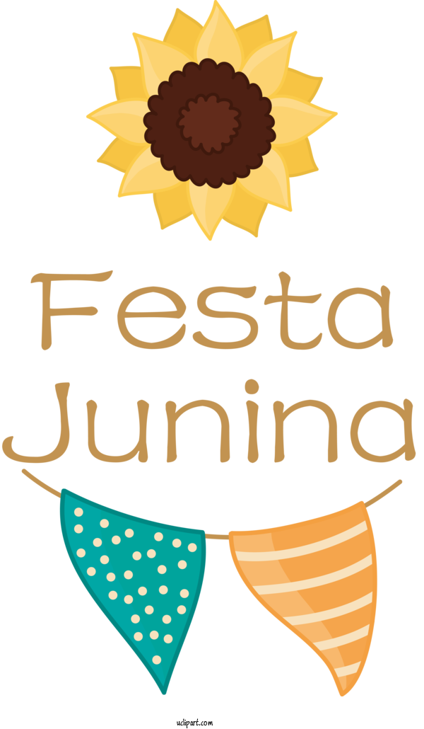 Free Holidays Design Logo Yellow For Brazilian Festa Junina Clipart Transparent Background