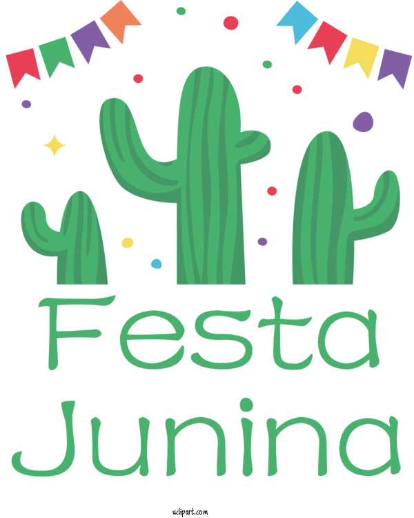 Free Holidays Logo Text Green For Brazilian Festa Junina Clipart Transparent Background
