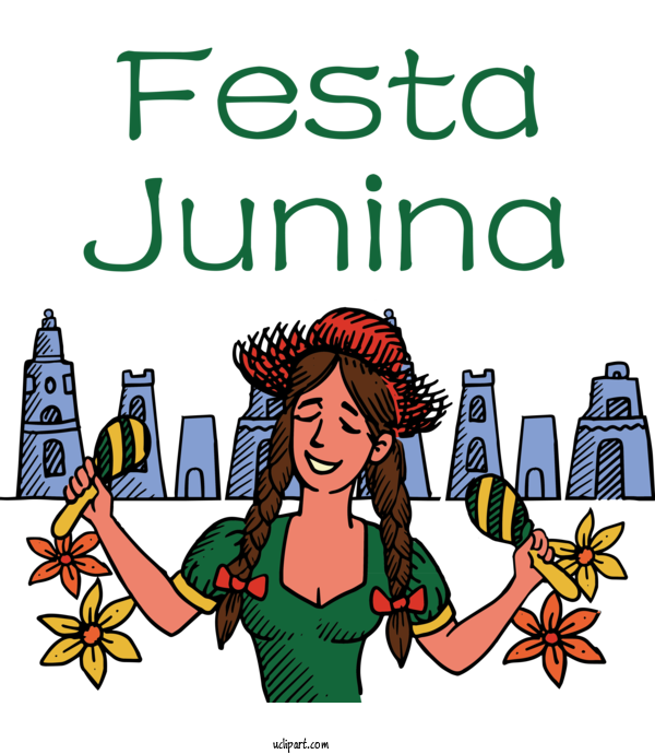Free Holidays Cartoon Recreation Happiness For Brazilian Festa Junina Clipart Transparent Background