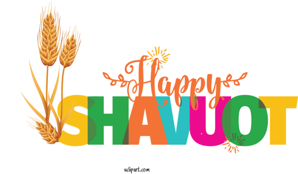Free Holidays Logo Grasses Commodity For Shavuot Clipart Transparent Background