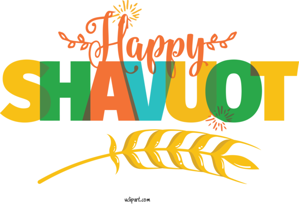 Free Holidays Logo Yellow Line For Shavuot Clipart Transparent Background