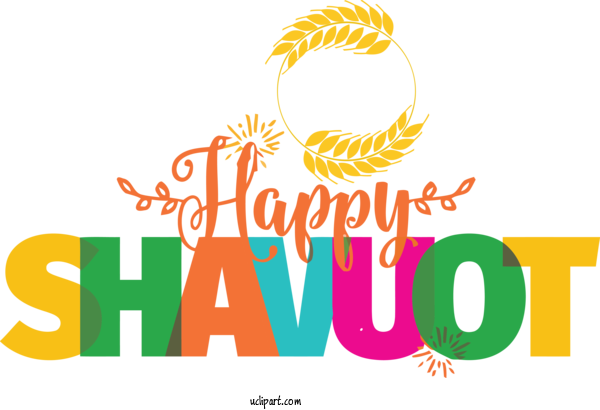 Free Holidays Logo Design Text For Shavuot Clipart Transparent Background