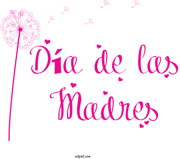 Free Holidays Logo Calligraphy Design For Dia De Las Madres Clipart Transparent Background