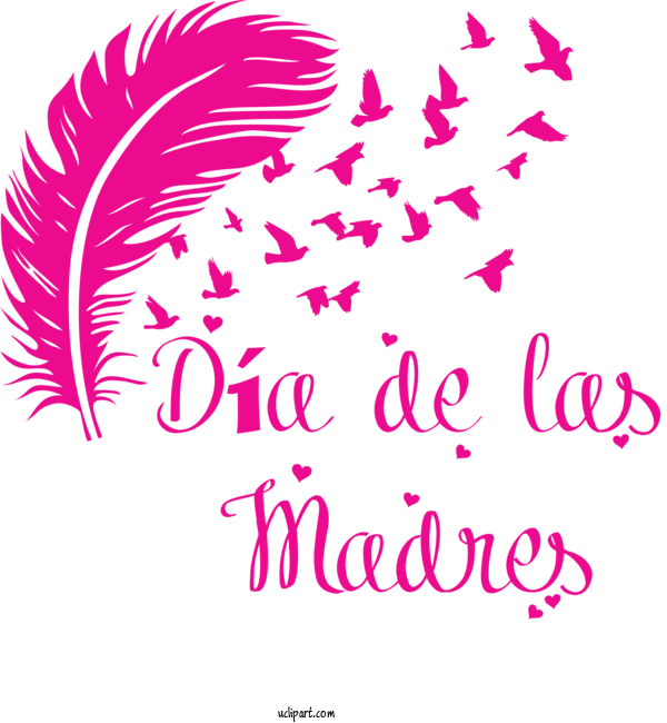Free Holidays Flower Feather To Birds For Dia De Las Madres Clipart Transparent Background