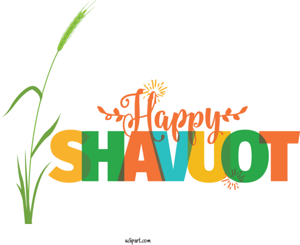 Free Holidays Logo Commodity Text For Shavuot Clipart Transparent Background