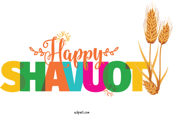 Free Holidays Logo Grasses Flower For Shavuot Clipart Transparent Background
