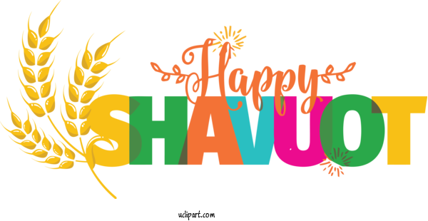 Free Holidays Logo Commodity Yellow For Shavuot Clipart Transparent Background