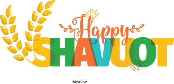 Free Holidays Logo Commodity Yellow For Shavuot Clipart Transparent Background