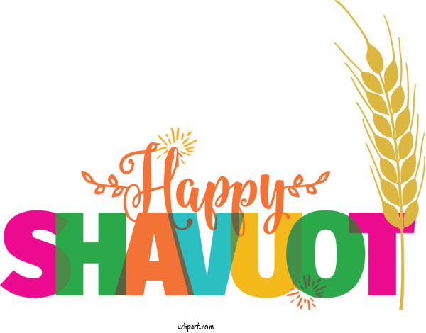Free Holidays Logo Commodity Line For Shavuot Clipart Transparent Background