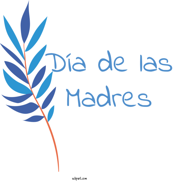 Free Holidays Logo Leaf Font For Dia De Las Madres Clipart Transparent Background