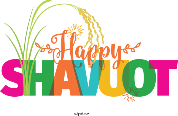 Free Holidays Logo Green Design For Shavuot Clipart Transparent Background