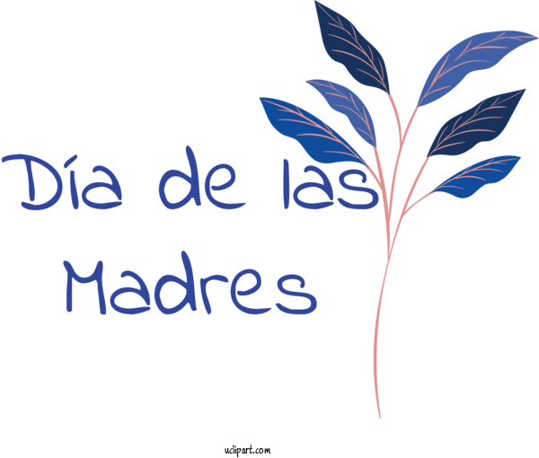 Free Holidays Logo Leaf Font For Dia De Las Madres Clipart Transparent Background