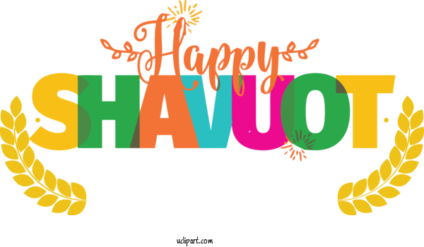 Free Holidays Logo Yellow Line For Shavuot Clipart Transparent Background